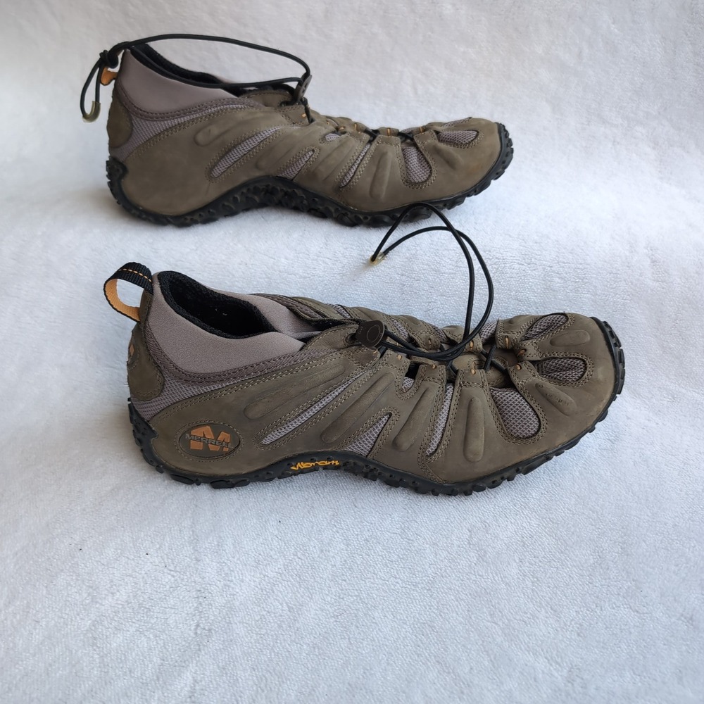 Merrell Chameleon Stretch‎ Kangaroo Hiking Shoes Mens 14 Kangaroo Leather Vibram